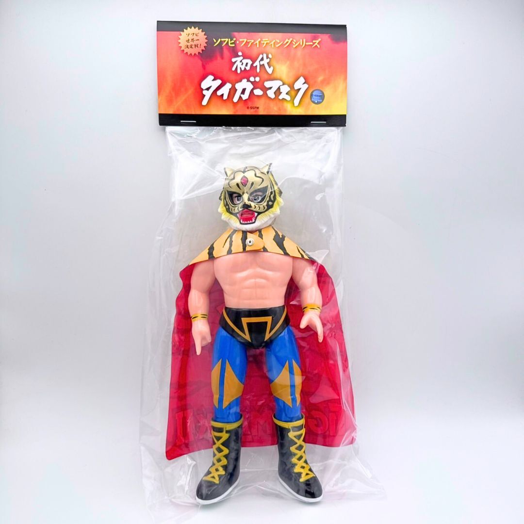 【新品未開封】メディコムトイ★初代タイガーマスク（初期ゴールド版)★ソフビ メディコム トイ×SFS ☆初代タイガーマスク（初期ゴールド版