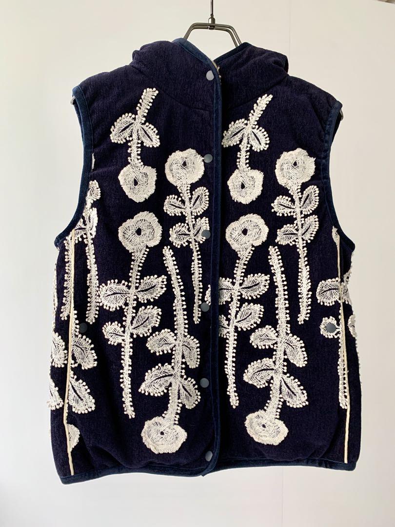 ミナペルホネン frost garden ダウンベストnavy（ミナペルホネン