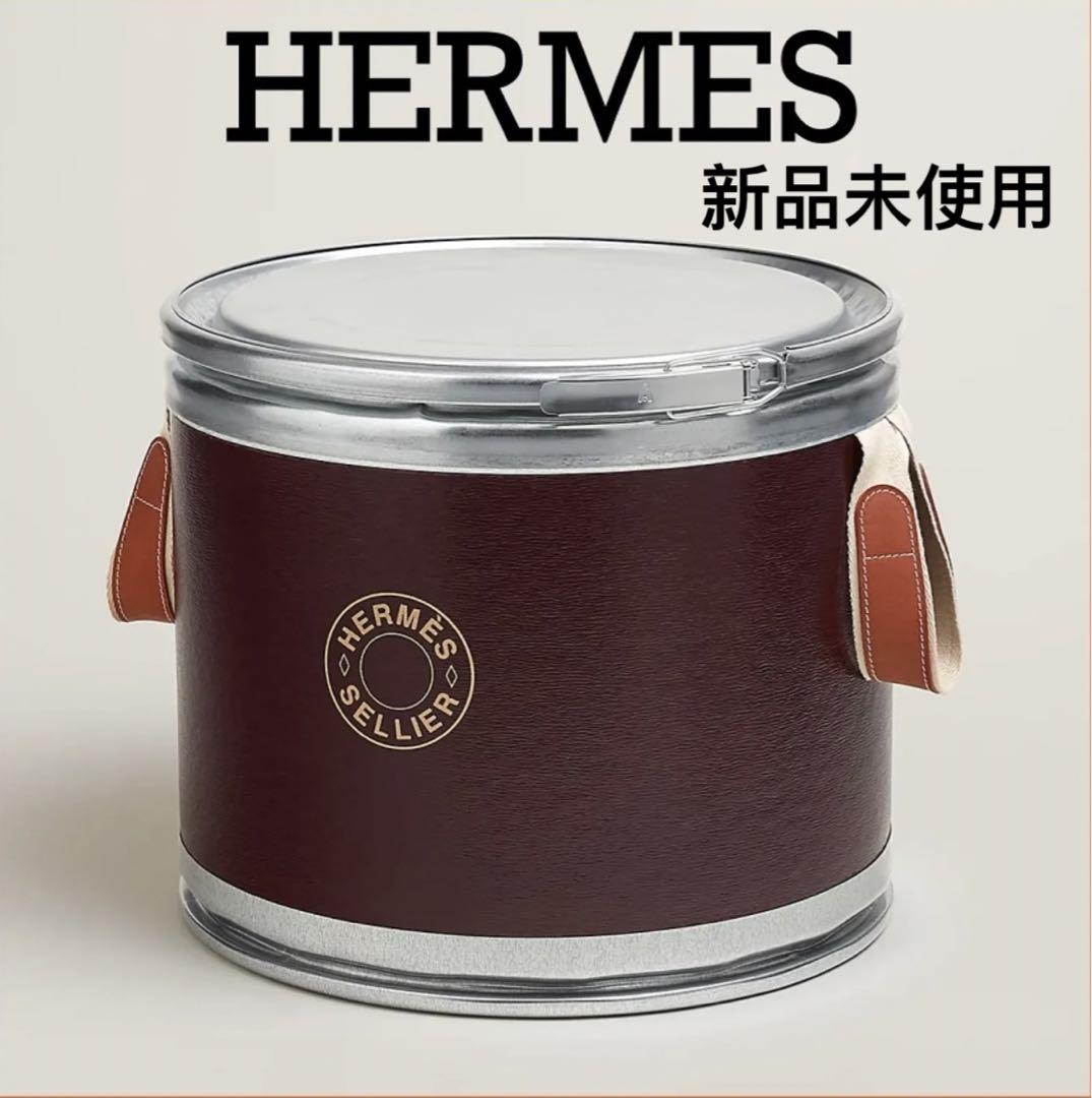 エルメス サドルボックス ルージュセリエ 馬具缶 HERMES - エルメス HERMES サドルボックス BOX セリエ 馬具入れ