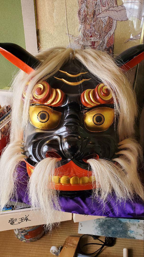 専用特製ケース付　山形県　置賜　黒獅子　獅子舞い　獅子頭 専用特製ケース付 山形県 置賜 黒獅子 獅子舞い 獅子頭 - メルカリ