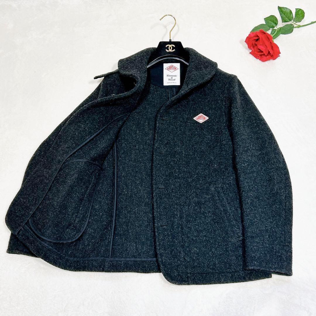未使用級美品✨ danton ピーコート ウールモッサ ダークグレー
