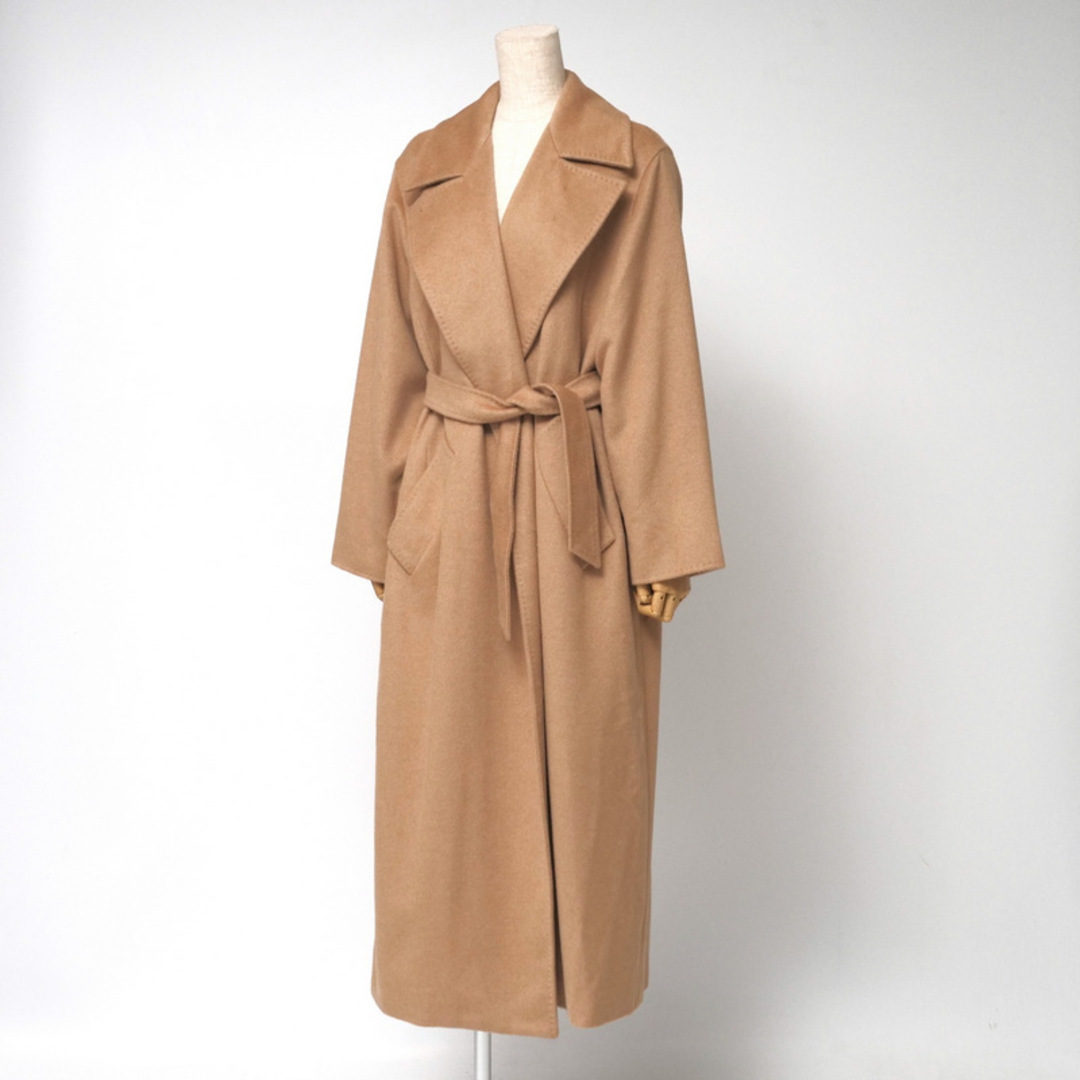 MAX MARA マニュエラコート 40 キャメル ベルト 白タグ イタリア製 マックスマーラ カシミヤ混 ロングコート チェスターコート