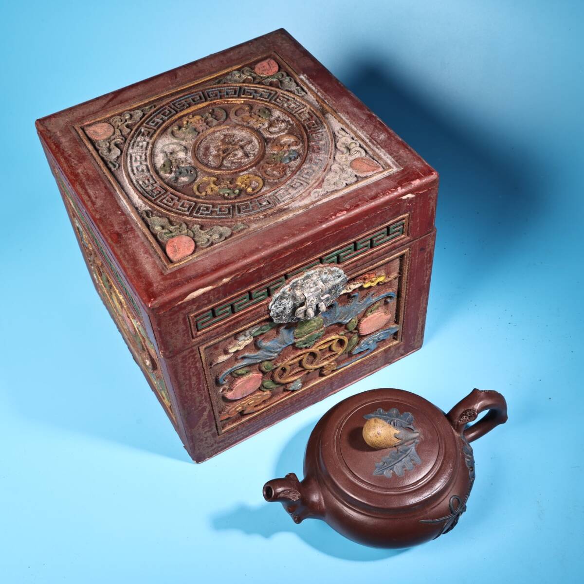 ♦中国古玩 紫泥茶壺 文房四宝 水滴 工芸品 コレクション骨董品アンティーク ♢中国古玩 紫泥茶壺 文房四宝 水滴 工芸品 コレクション骨董品