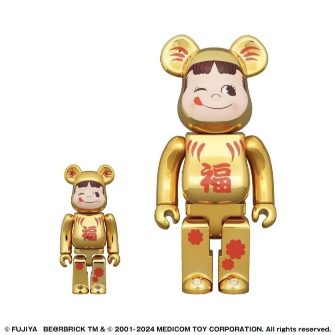 不二家 - 不二家　BE@RBRICKファミリータウンペコちゃん 100％ ＆ 400％ 不二家の「ペコちゃん」が超合金BE@RBRICKに変身！不二家公式