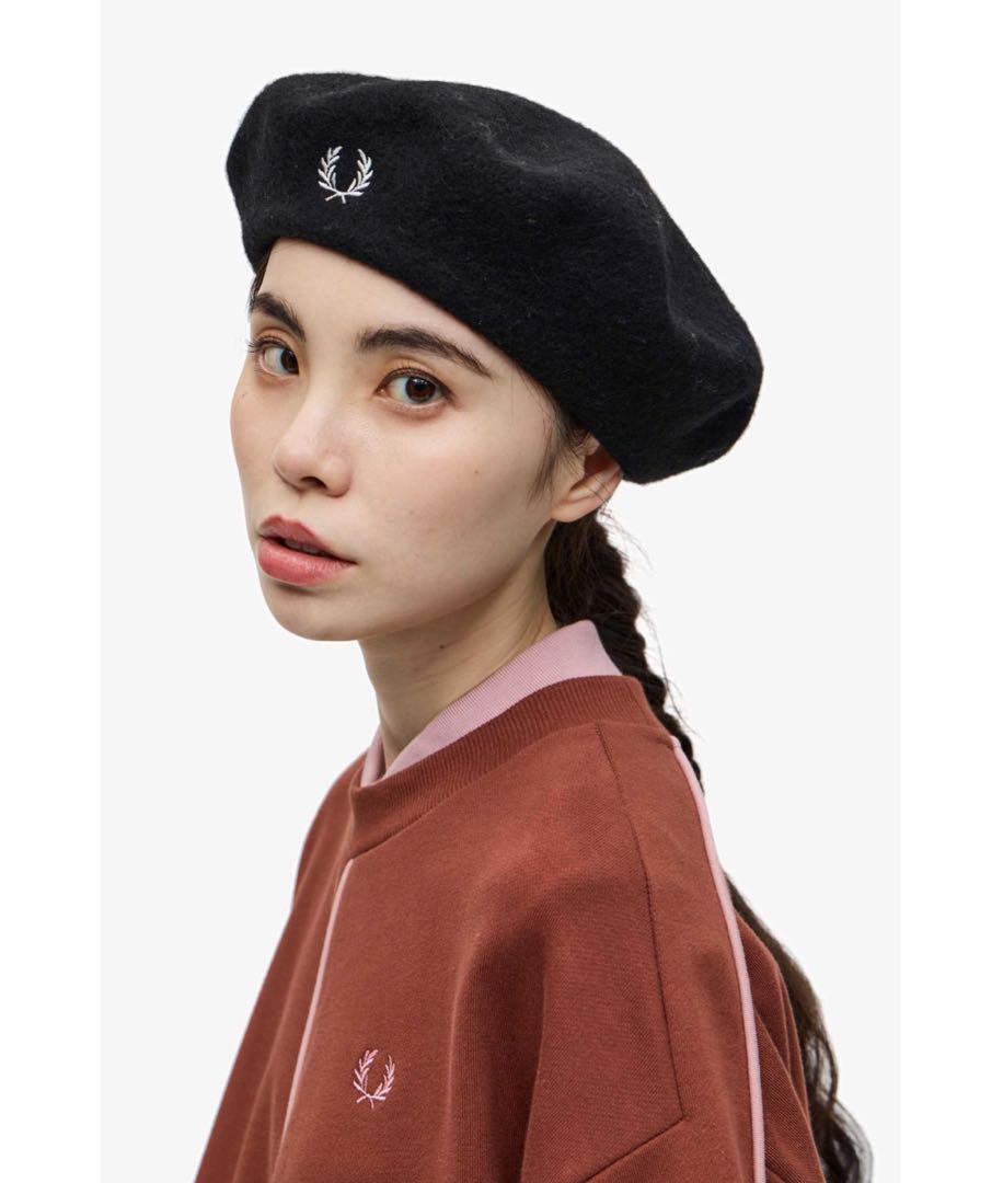 【自宅着用のみ】FRED PERRY Wool Beret ベレー帽 hw7646_3.jpg