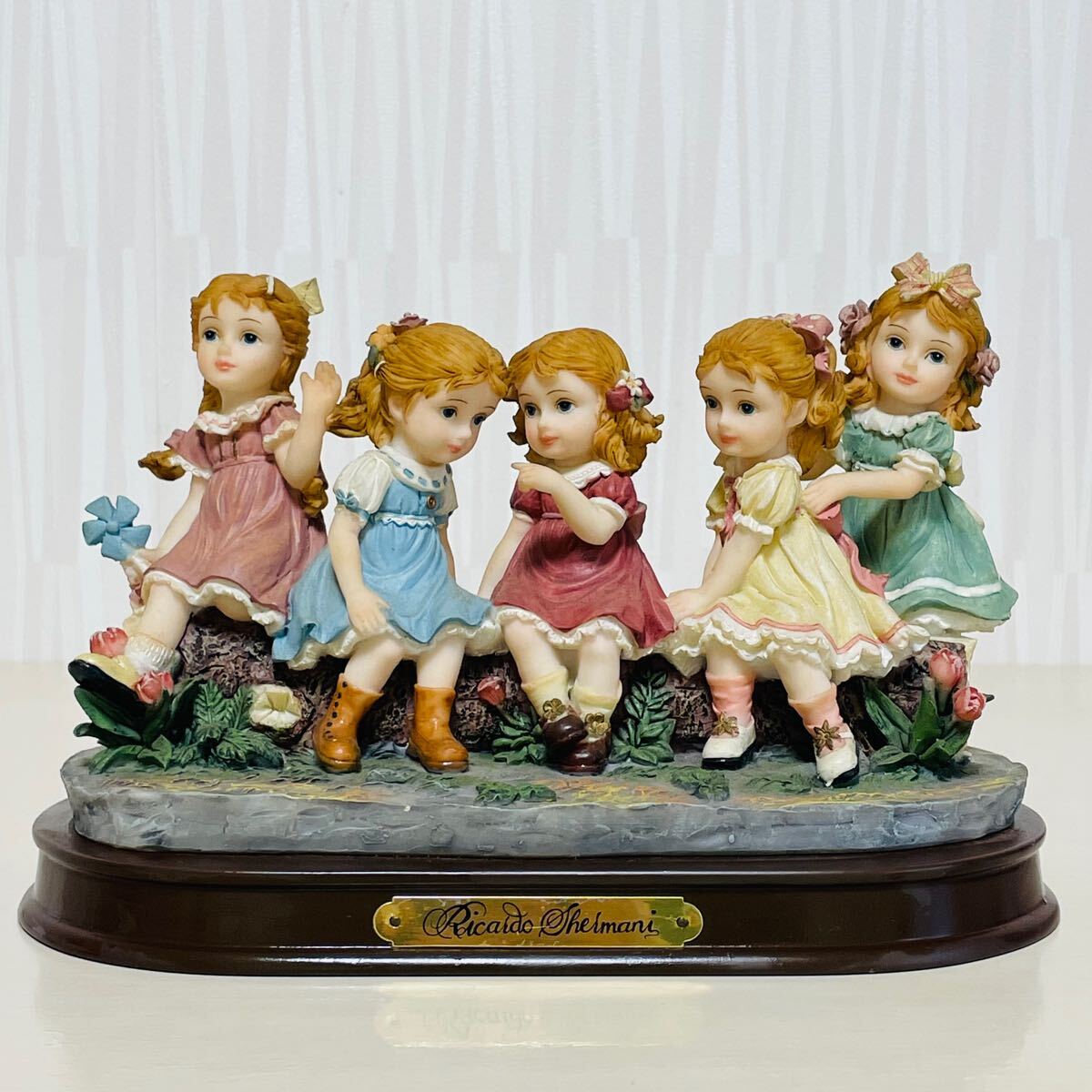 Ricardo Shermani リカルドシェルマニ お花摘み少女 シーソー リカルドシェルマニ ( ricardo shermani) 少女達とお花置物