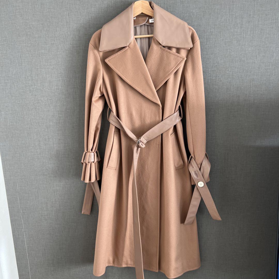 ADEAM アディアム カシミヤ混コート（カシミヤ混 2TONE リバー