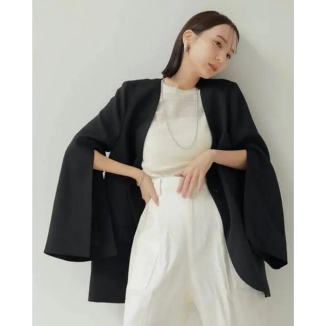 最終値下げ slit sleeve no collar jacket（slit sleeve