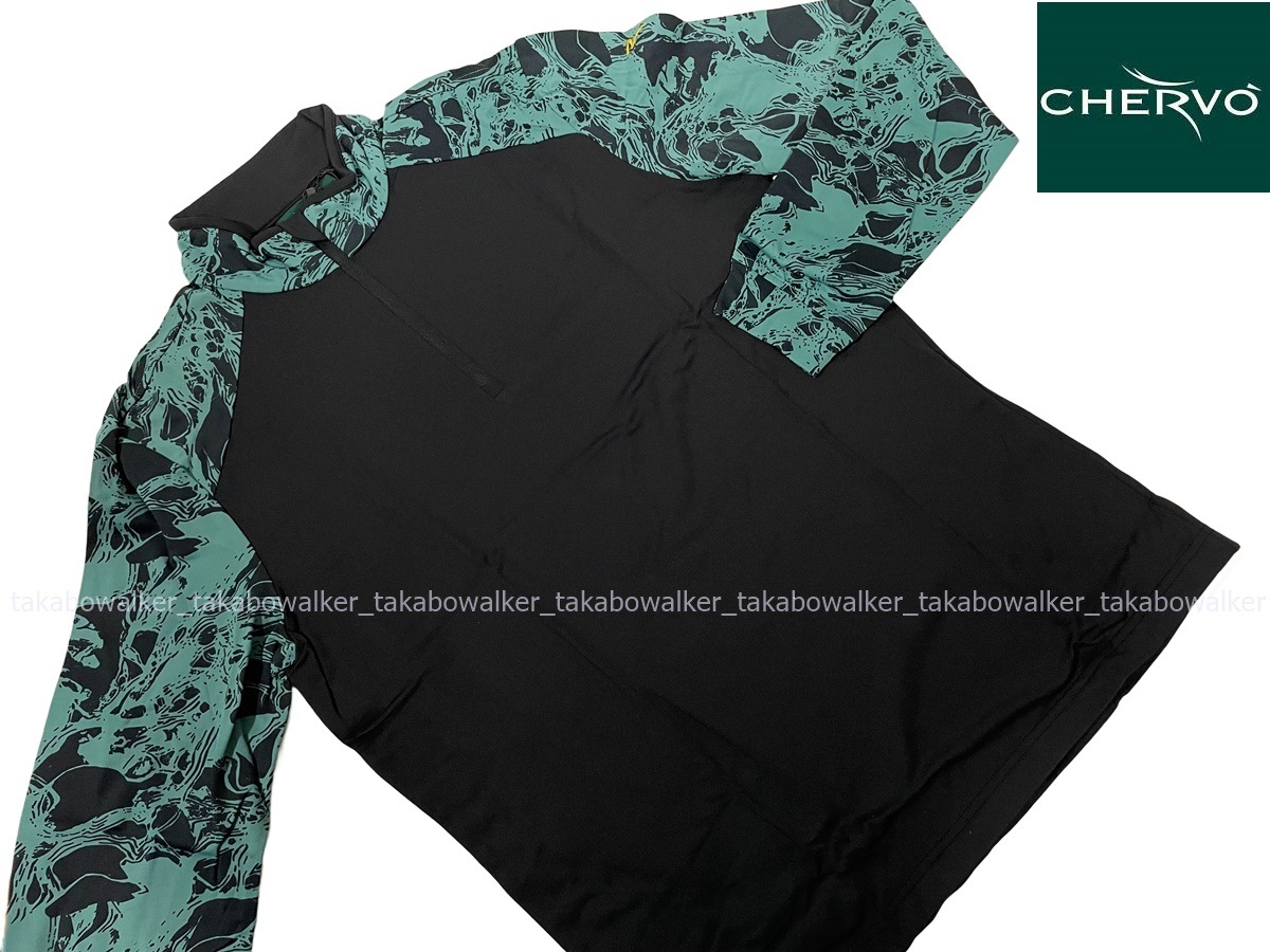 シェルボ CHERVO ゴルフウェア Zip-up long sleeve shirt ジップ