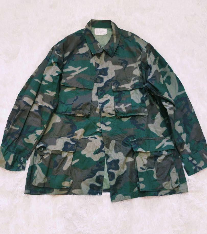 ジャングルファティーグ カモ リップストップ デットストック USED 1960s U.S ARMY リップストップ ジャングルファティーグ