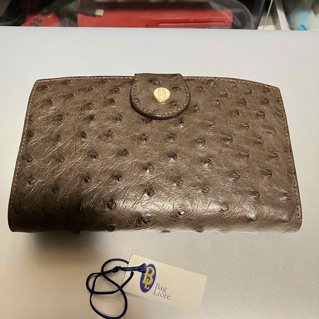 未使用品】【Bag Liore / バグリオ】 オーストリッチ / 折り財布