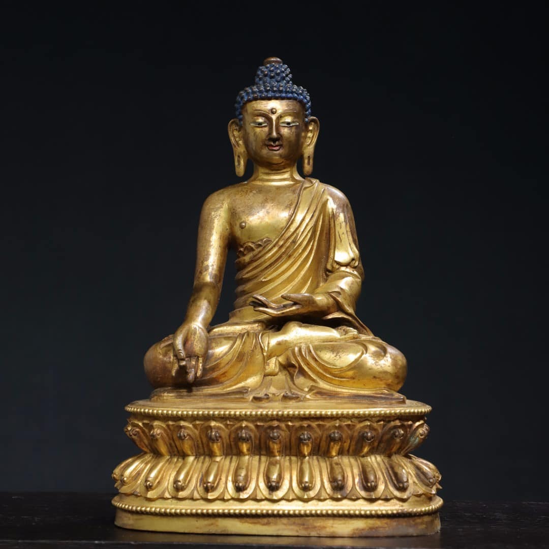 中國古董，古佛像，古銅製。 中国 古玩 明時代 古銅 仏像 銅製 銅像 仏教美術 中国美術 骨董