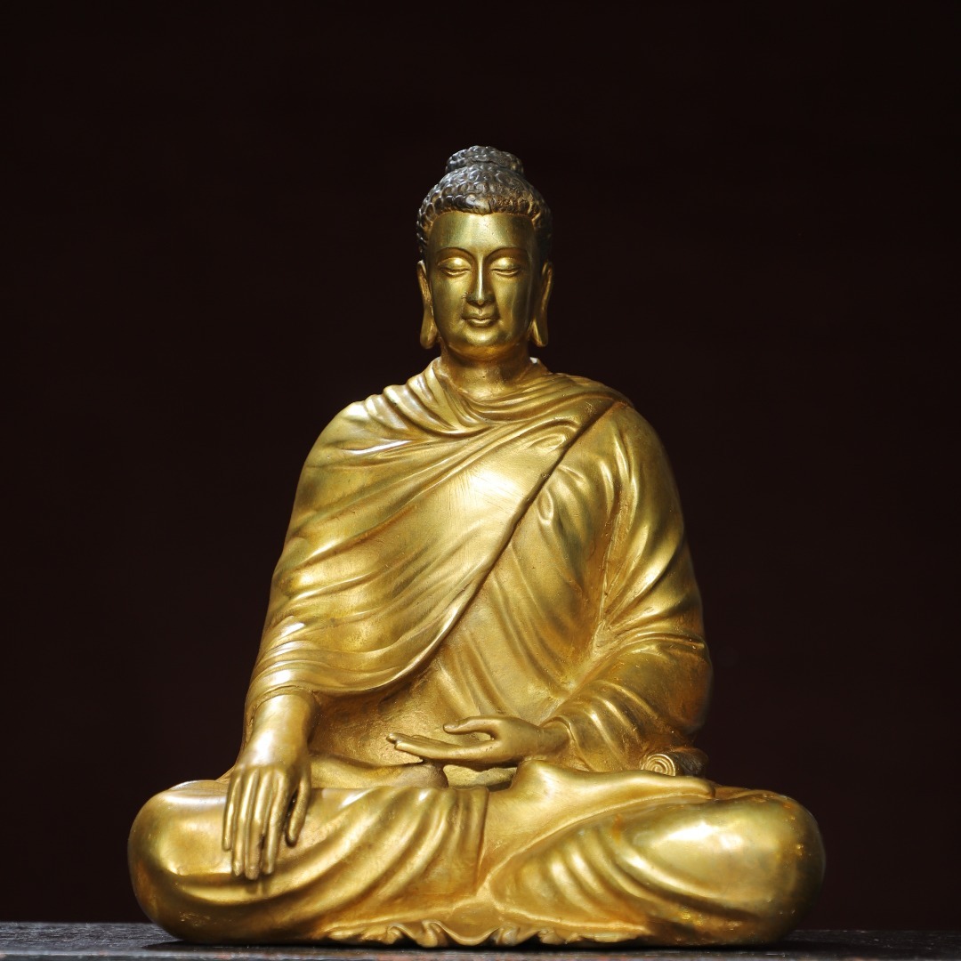 中国美術 銅鍍金黄財寶天王 永楽年製 文字 チベット仏 仏教(HA526) チベット仏教 仏像黄財神座像 銅製品 彩繪 仏師で仕上げ品 彫刻
