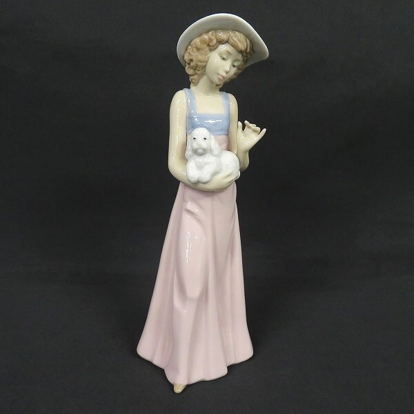 リアドロ　少女と犬　箱無し LLADRO リヤドロ 僕と遊ぼう 犬 イヌ 少女 置物 01006907 ギフト