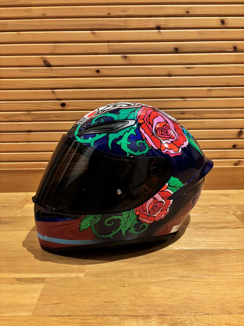 agv k1 バラ 薔薇 S スモークシールド付き アジアンフィット agv k1 バラ 薔薇 S スモークシールド付き アジアンフィット（K1