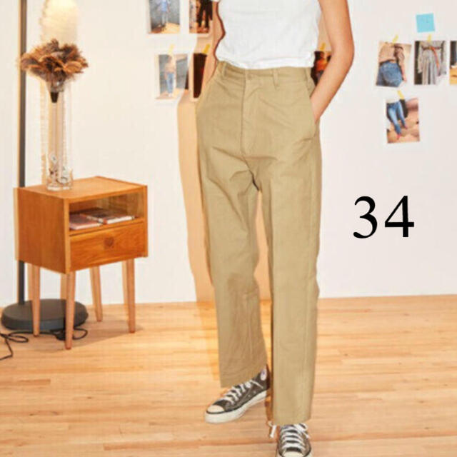 【超美品】THE SHINZONE ハイウエストチノパンツ 38 ベージュ Shinzone（シンゾーン）】 WASHED HIGH WAIST CHINO 定番チノパンツ