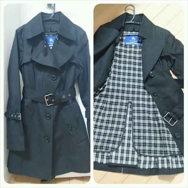 ⭐︎美品⭐︎バーバリーブルーレーベル　ミックスツイードコート38 BURBERRYバーバリーブルーレーベル ツイードコート38 ベルト付