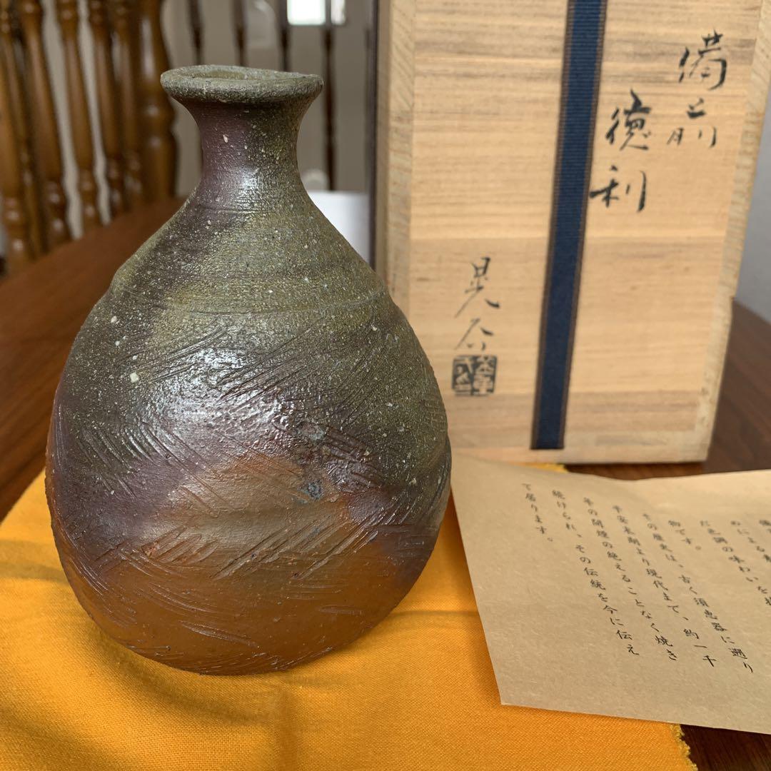 【ギザ口】114.一輪挿し、徳利…備前焼 ○【ギザ口】114.一輪挿し、徳利…備前焼