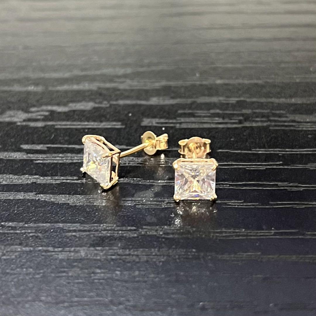 AVALANCHE(アバランチ) 14Kイエローゴールド ピアス 四角 4mm AVALANCHE(アバランチ) 14Kイエローゴールド ピアス 四角 6mm