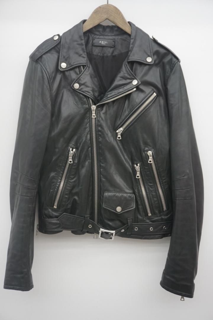 正規16AW AMIRI アミリ レザー ライダース ジャケット 918N▲ 正規16AW AMIRI アミリ レザー ライダース ジャケット 918N