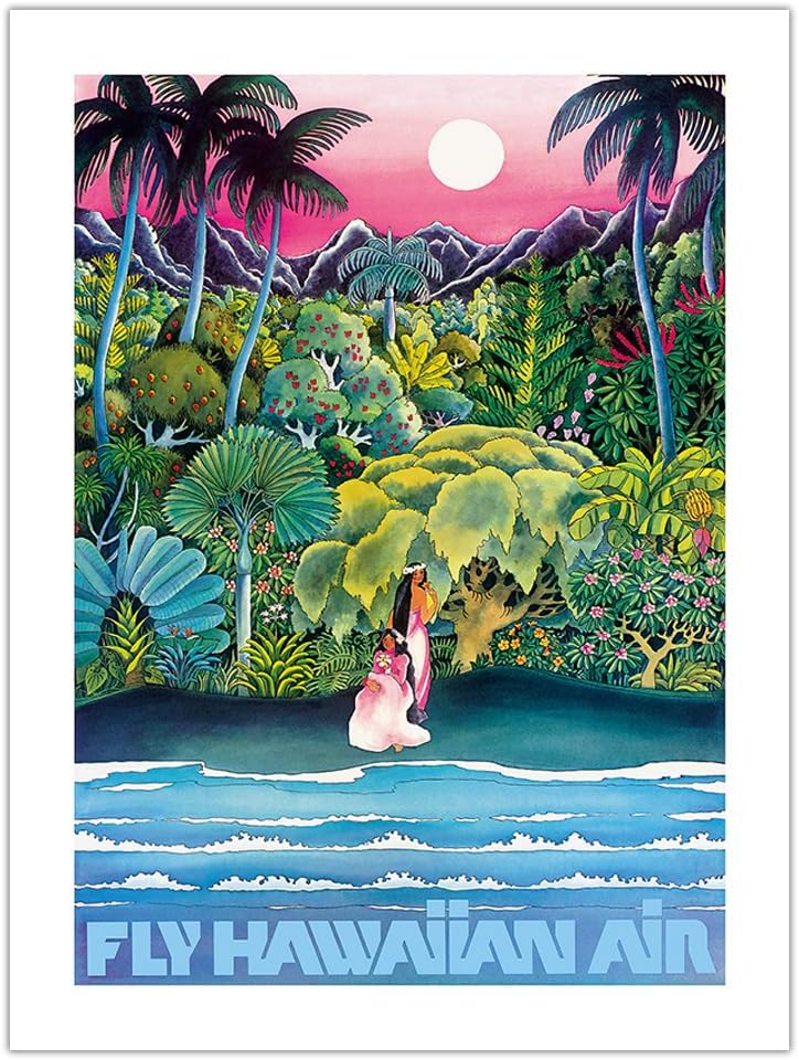 ユナイテッド航空 ハワイ ビンテージ ポスター オリジナル Tiki lrgAPC1011.jpg