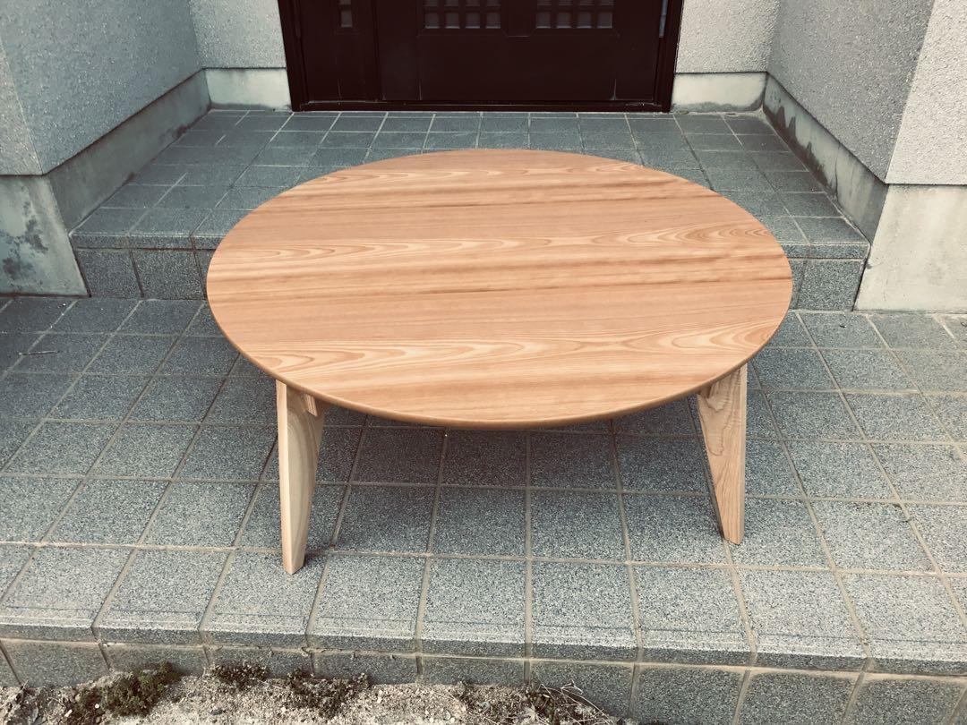 こたつサクラ折りたたみ脚90丸日本製・ヒーター別売り （こたつ