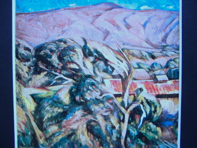 中村彝、【大島風景】、年代物・希少な画集画、新品高級額 額装付、状態良好 中村彝、【大島風景】、年代物・希少な画集画、新品高級額 額装
