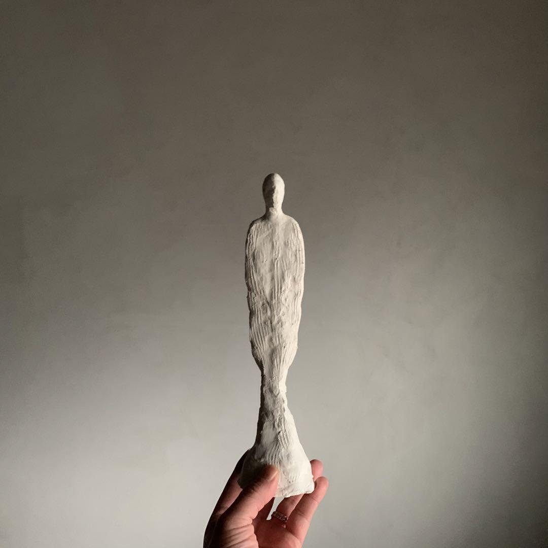 石塑粘土 立体作品 住居 立体 現代美術 オブジェ sculpture 石塑粘土 立体作品 sculpture 現代美術 c 人物像 オブジェ