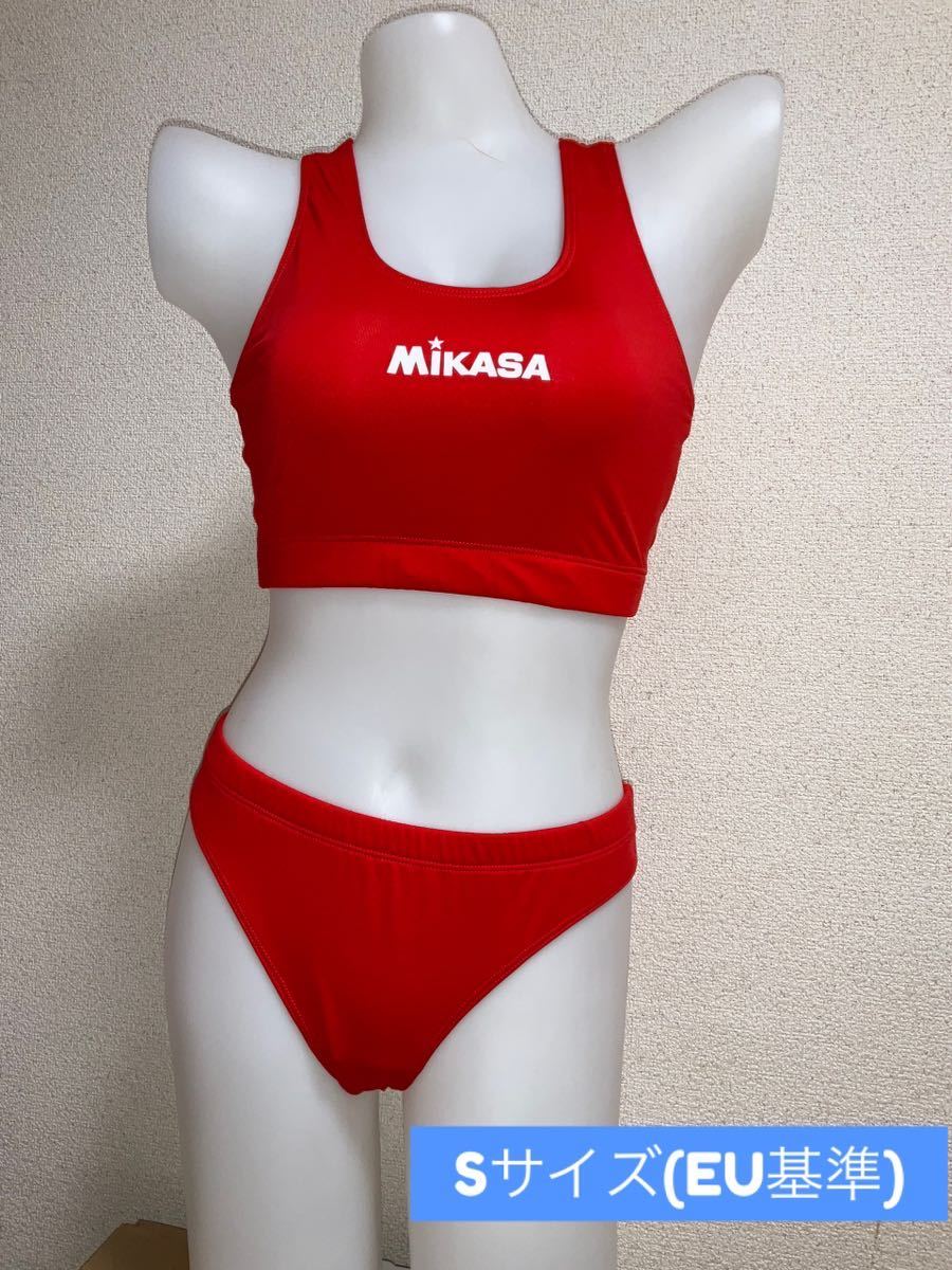 最終1点！】MIKASA ビーチバレー用ビキニ水着セット(赤 Sサイズ