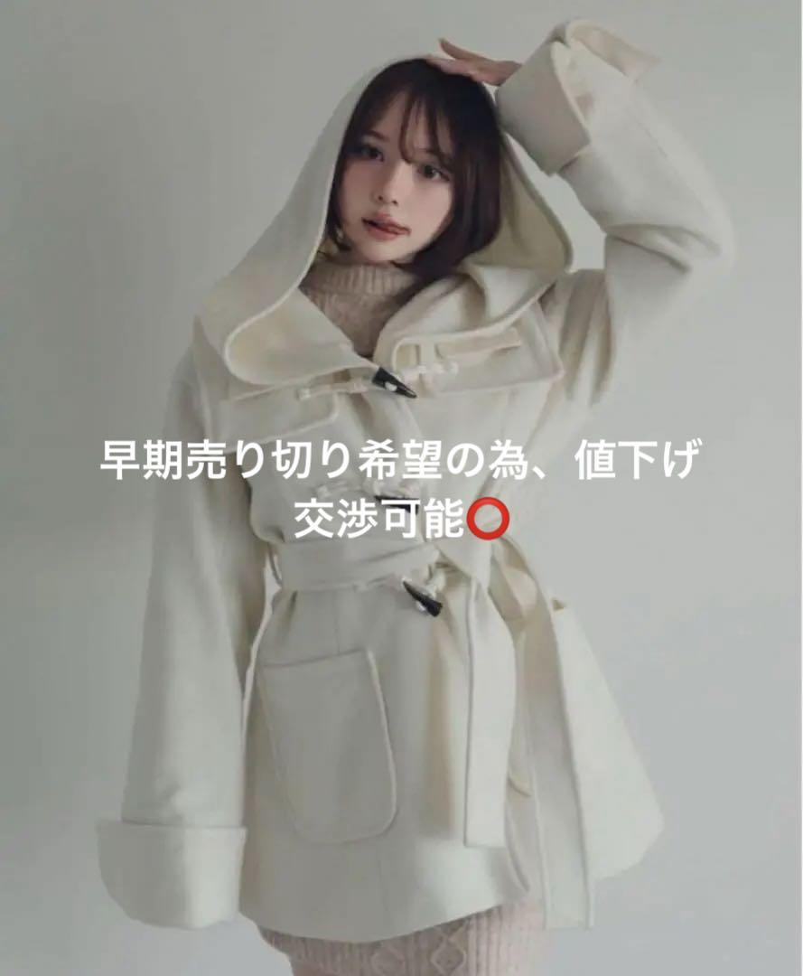 andmary 剥ぎ Ange short coat アイボリー ホワイト