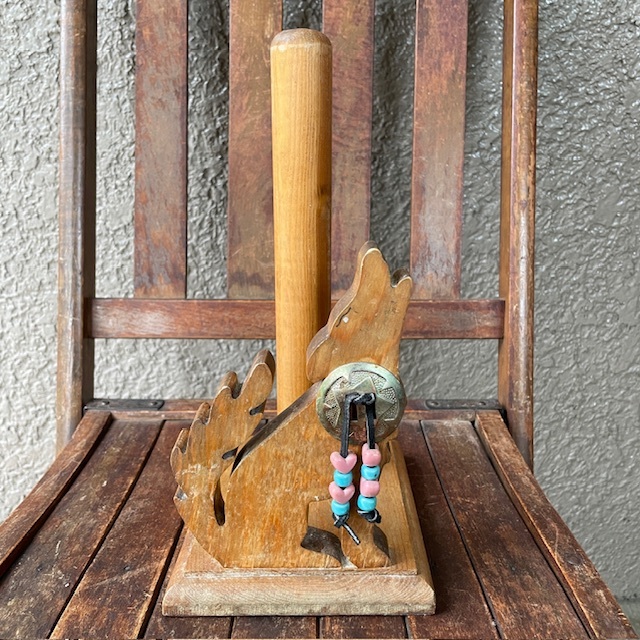 希少品！90's 不得意 アリゾナ州 コヨーテの木製置物