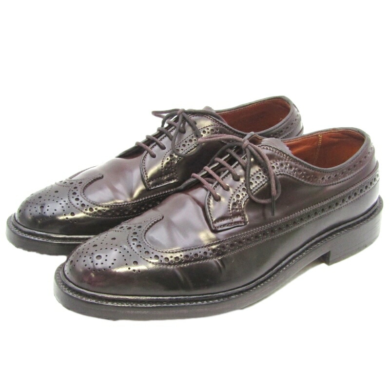 中古】Alden オールデン US8D 26cm ロングウィングチップ 975