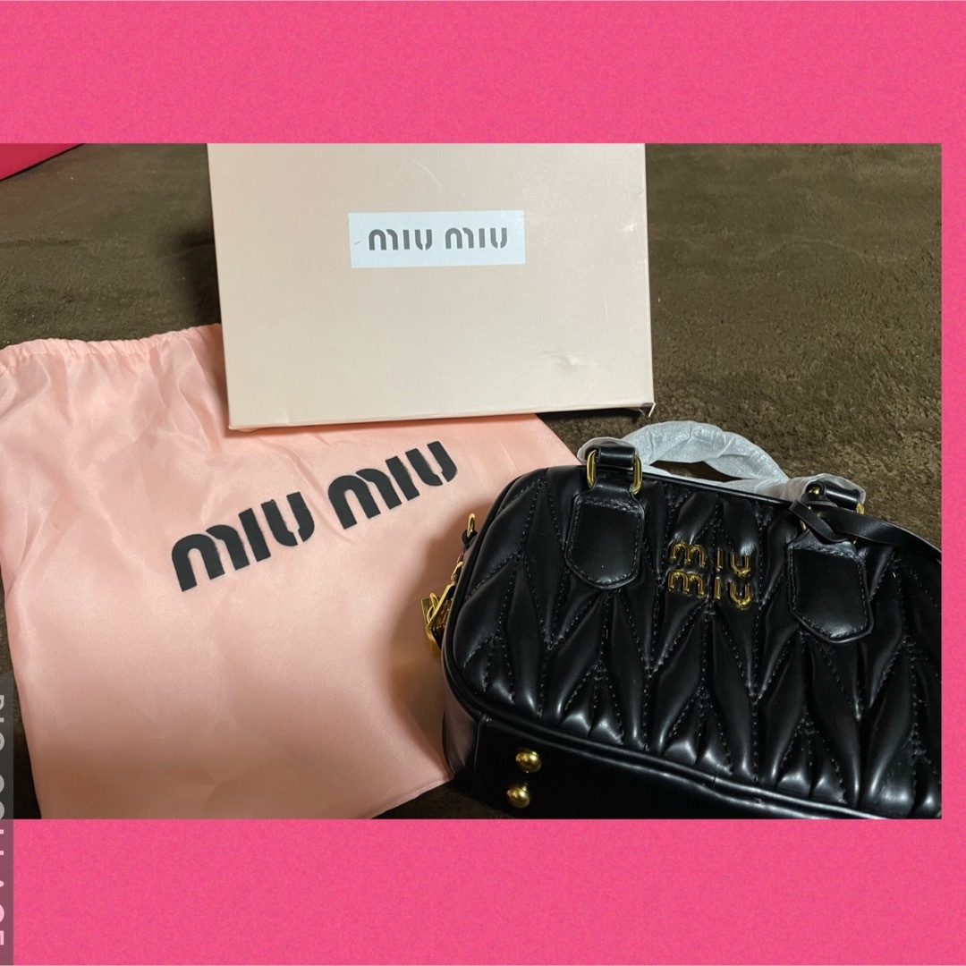 MIU MIU】ミュウミュウボウリングバッグ ハンドバッグ（ミュウ