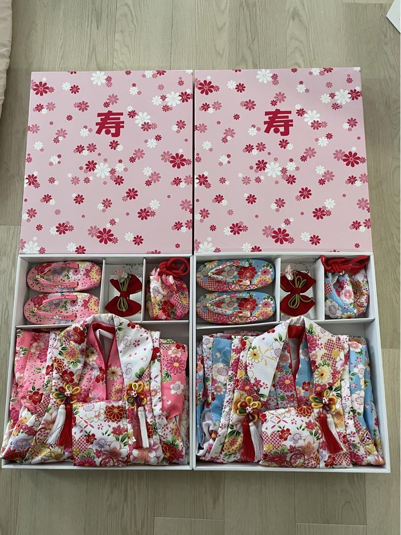 【2枚セット】双子ちゃんにおすすめ♩着物　七五三　3歳 七五三 着物セット 双子（仲良し双子ちゃんで七五三♡♡ | ブログ）