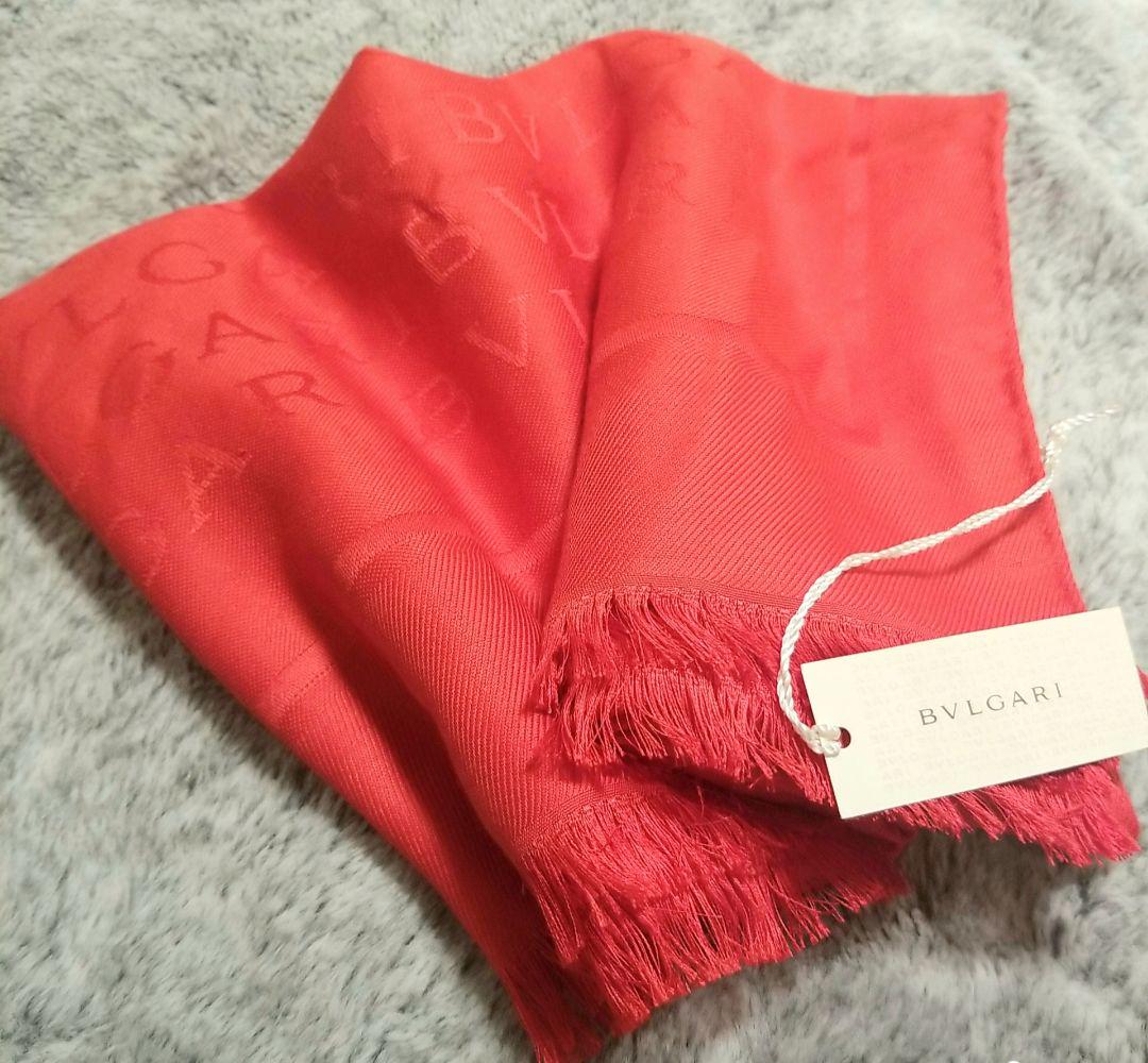 BVLGARI/ストール/ロゴデザイン/タグ付き/正規品/ユニセックス 直営店☆BVLGARI ロゴマニア ミニシェリー シルク (Bvlgari