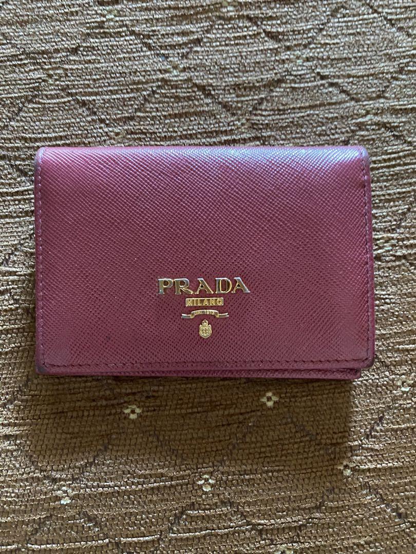 プラダ 名刺入れ PRADA ピンク（プラダ サフィアーノ 1MC122