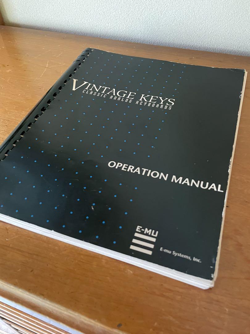 絶版ビンテージ 音源モジュール E-MU vintage keys マニュアル