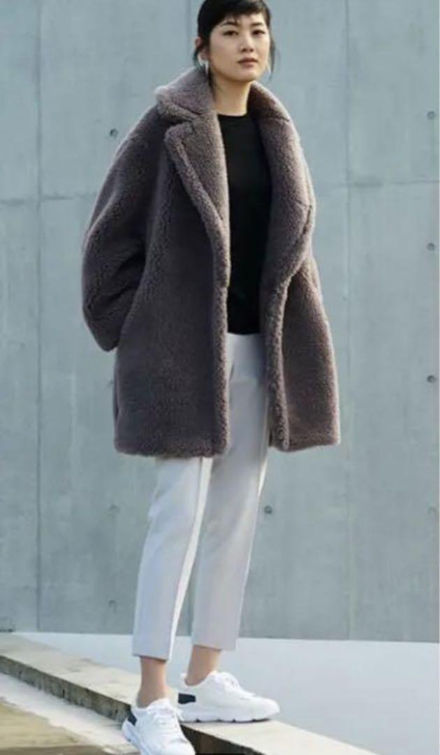 新品★セオリーリュクス2020AW★もこもこチェスターコート★スナップボタン変更 新品☆セオリーリュクス2020AW☆もこもこチェスターコート