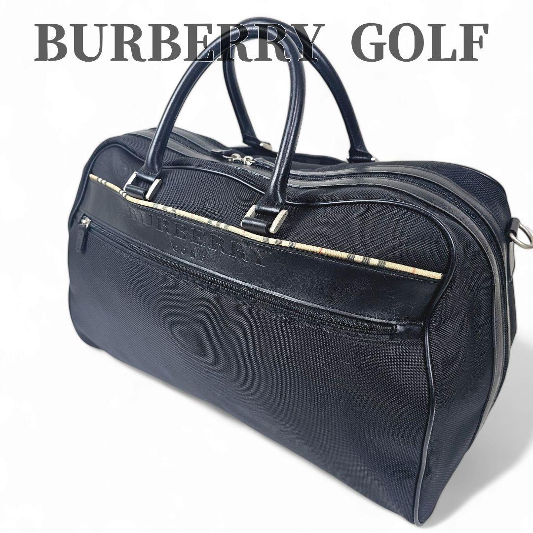 バーバリーゴルフ　ボストンバッグ　バーバリーチェック BURBERRY GOLF(バーバリーゴルフ) ノヴァチェック レザー