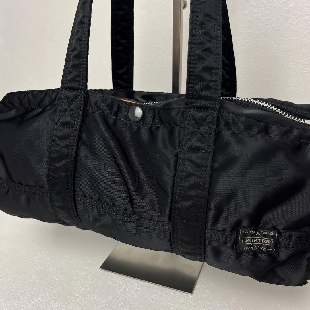 (使用品)PORTER ドラムバッグ/スモーキー/ミニボストンバッグ/黒 吉田カバン スモーキー ハンドバッグ ドラムバッグ ミニボストン