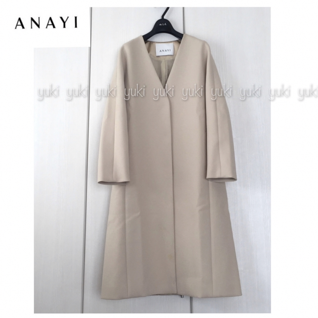 ANAYI ダブルクロス ノーカラーコート（ANAYI（アナイ）の