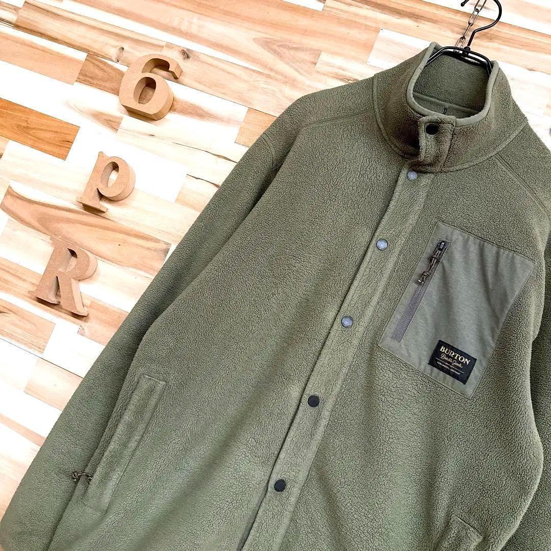 BURTON - 廃番【バートン】スナップ ハース フリース ジャケット スノボ S カーキ×黒 廃番【バートン】スナップ ハース フリース ジャケット スノボ S
