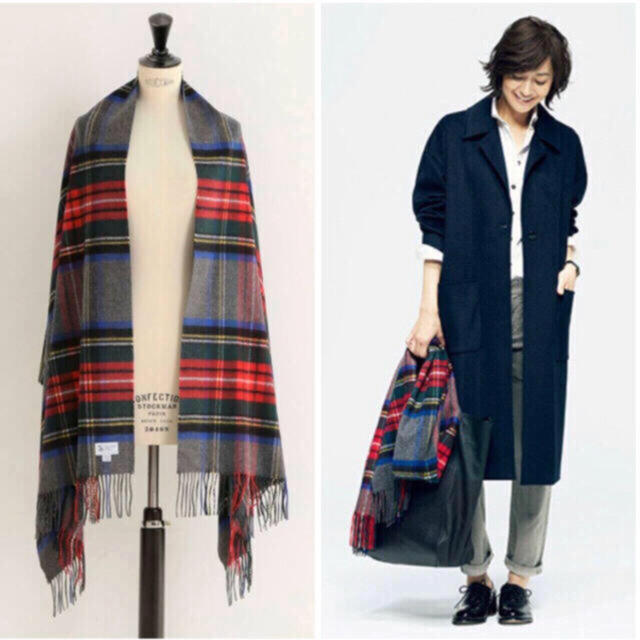 美品✨グリーンレーベルリラクシング別注 ジョンストンズ カシミヤ混 マフラー 別注】＜Johnstons of Elgin＞ニットマフラー