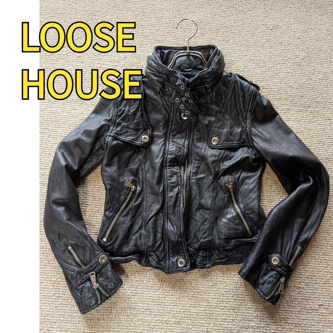LOOSE HOUSE ルースハウス レザー ライダースジャケット ラムレザー LOOSE HOUSE ルースハウス レザー ライダースジャケット