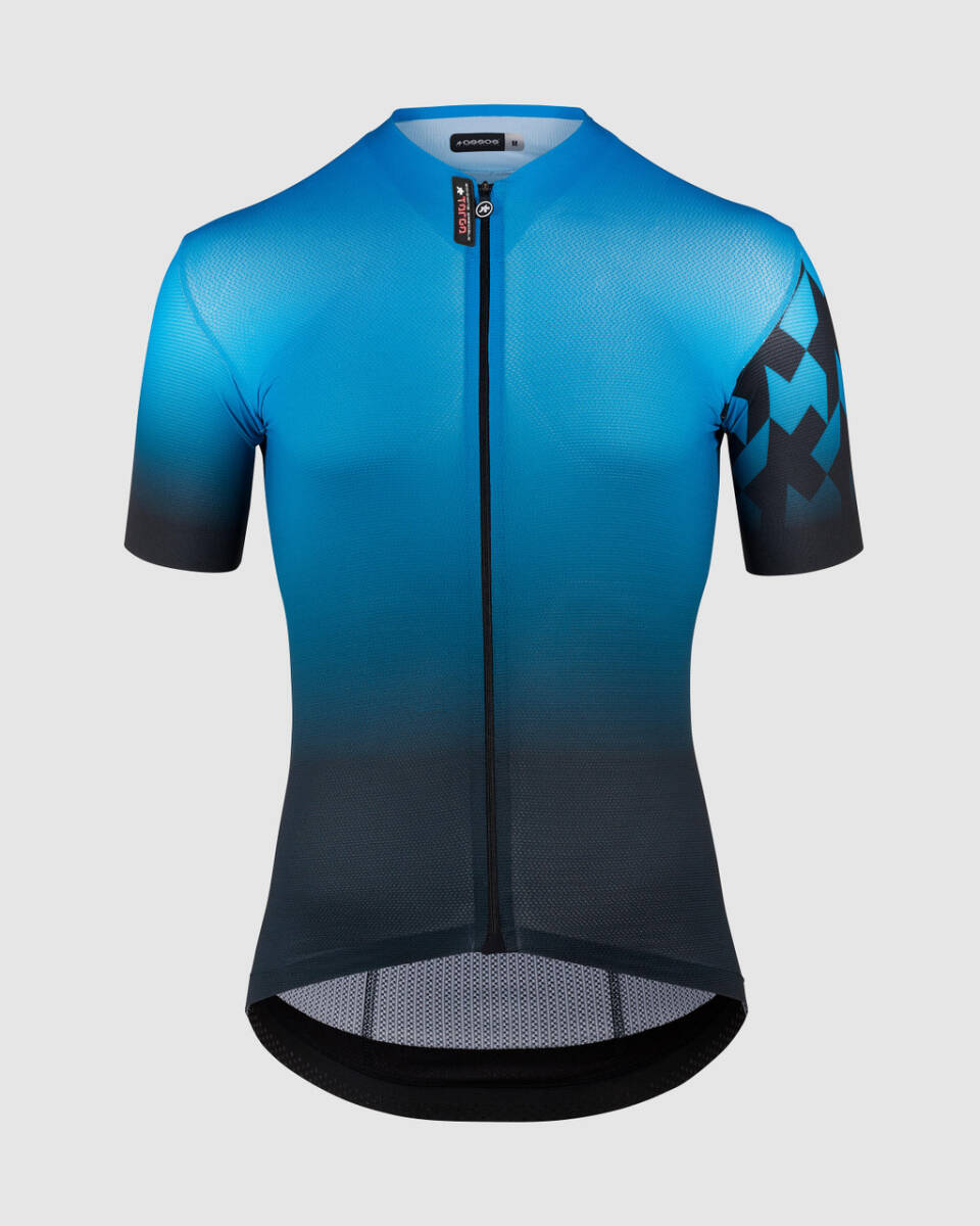 アソス Equipe RS 半袖ジャージ S9 Targa グレー色 Mサイズ EQUIPE RS Jersey S9 TARGA – SPEED CLUB 2022, Multicolor