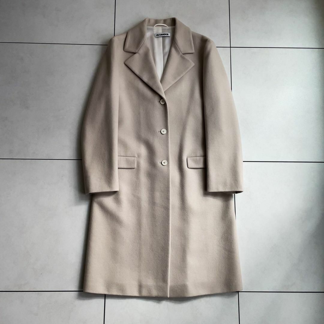 JIL SANDER】カシミヤ・アンゴラ混 ウール チェスターコート