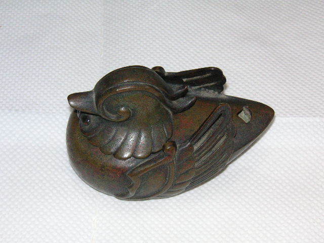 香合 香立て 香炉 鳥 古銅 宣徳 （ことのくら / 宣徳香炉）