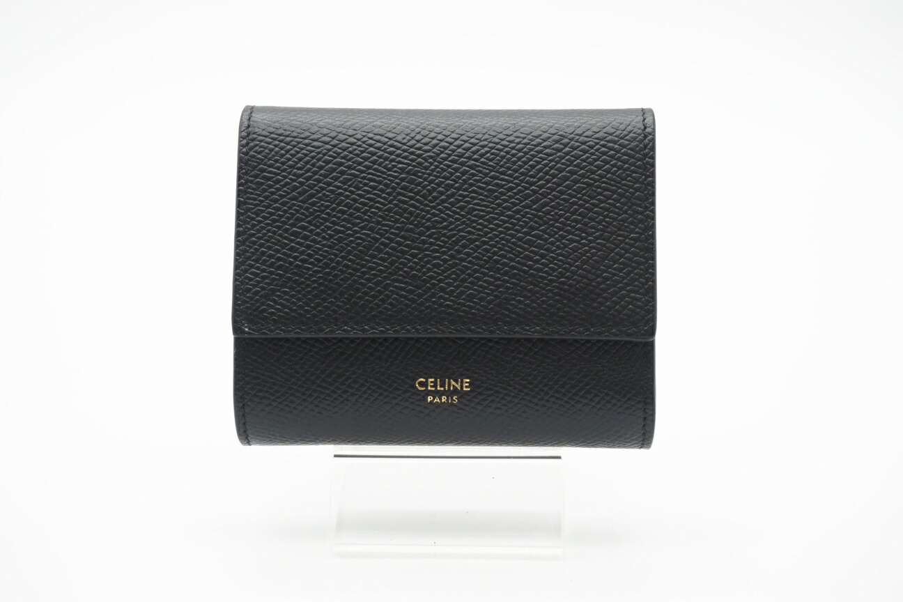 CELINE 三折財布【ランク：AB】 ☆安心の3大保証☆ ABランク ≪CELINE セリーヌ/三つ折り財布