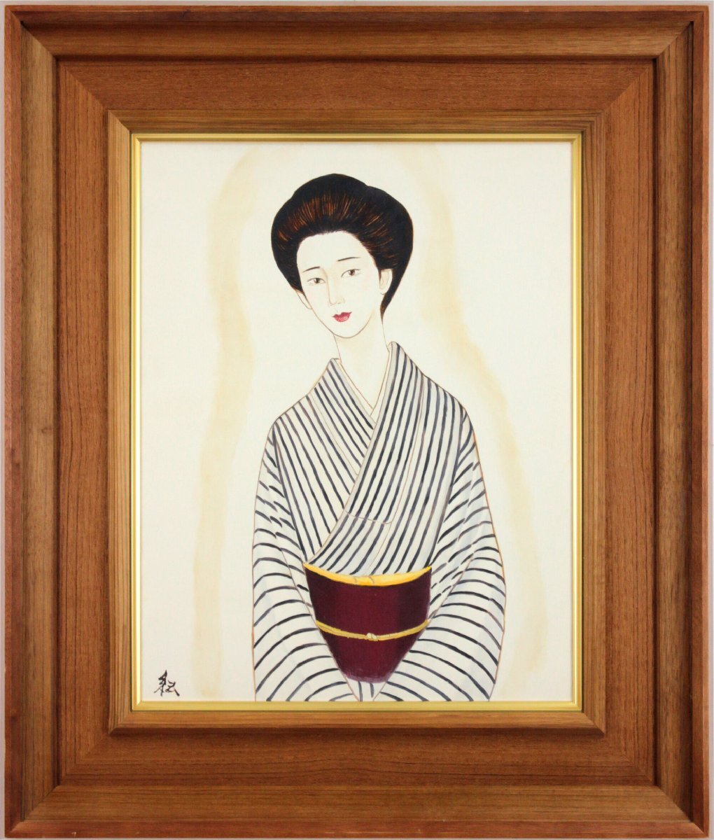 川瀬紀深子 「粋な女」 油絵・油彩画 絵画 - 北海道画廊（百瀬