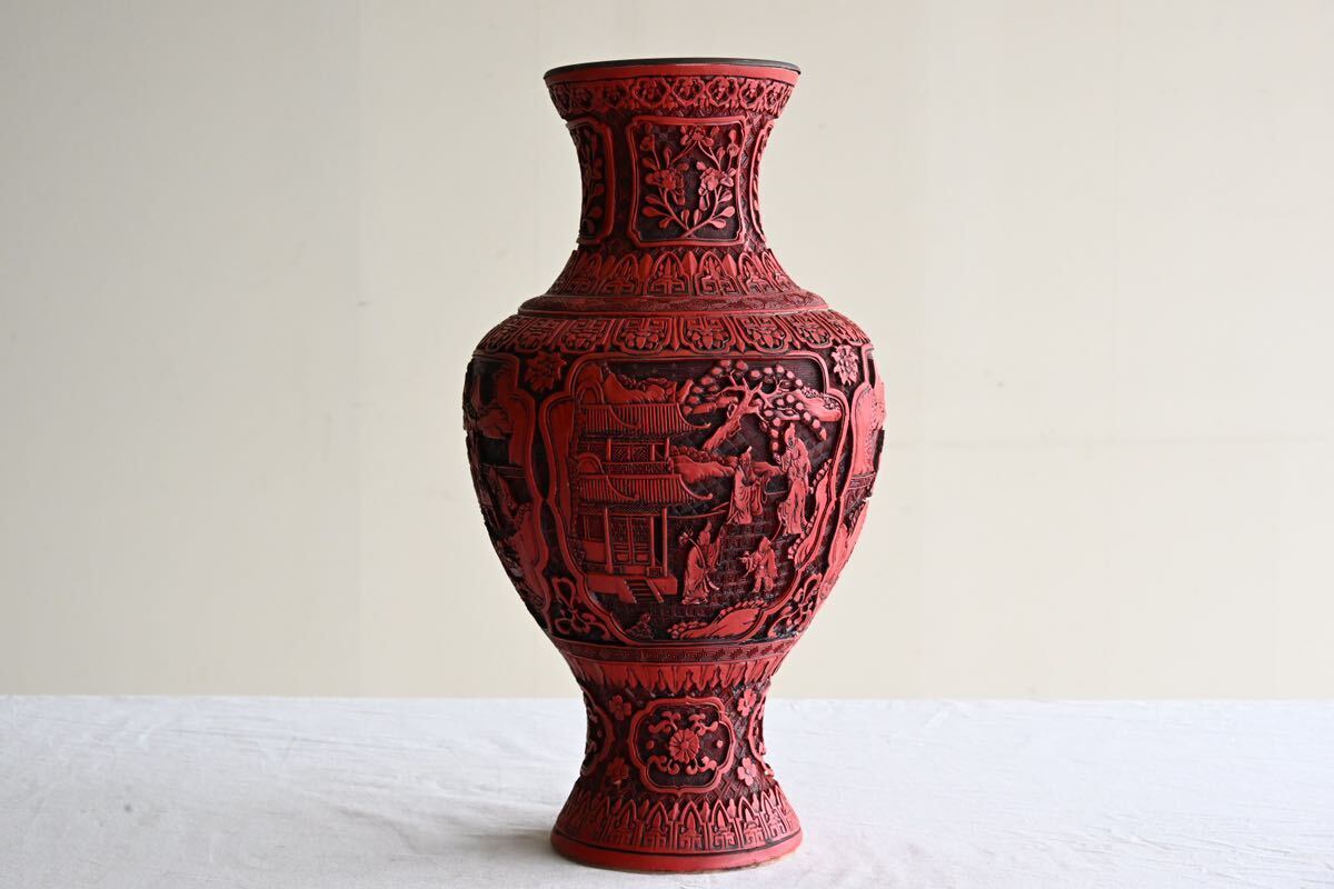 中国古玩 青花 染付鳳凰紋 花瓶 高約34cm 大清光緒年製 唐物 t96563 中国古玩 青花 染付鳳凰紋 花瓶 高約34cm 大清光緒年製 唐物 t96563